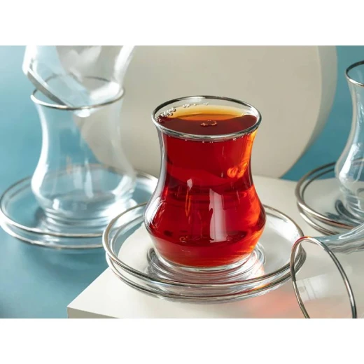 طقم كاسات شاي لون فضي حجم 170 مل, 6 قطع من انجلش هوم - انجلش هوم - Image 2