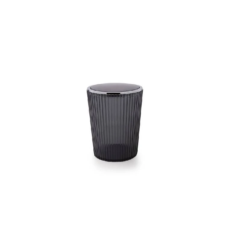 Primanova Nely Waste Bin, Transparent Black, 19*23 cm - Primanova