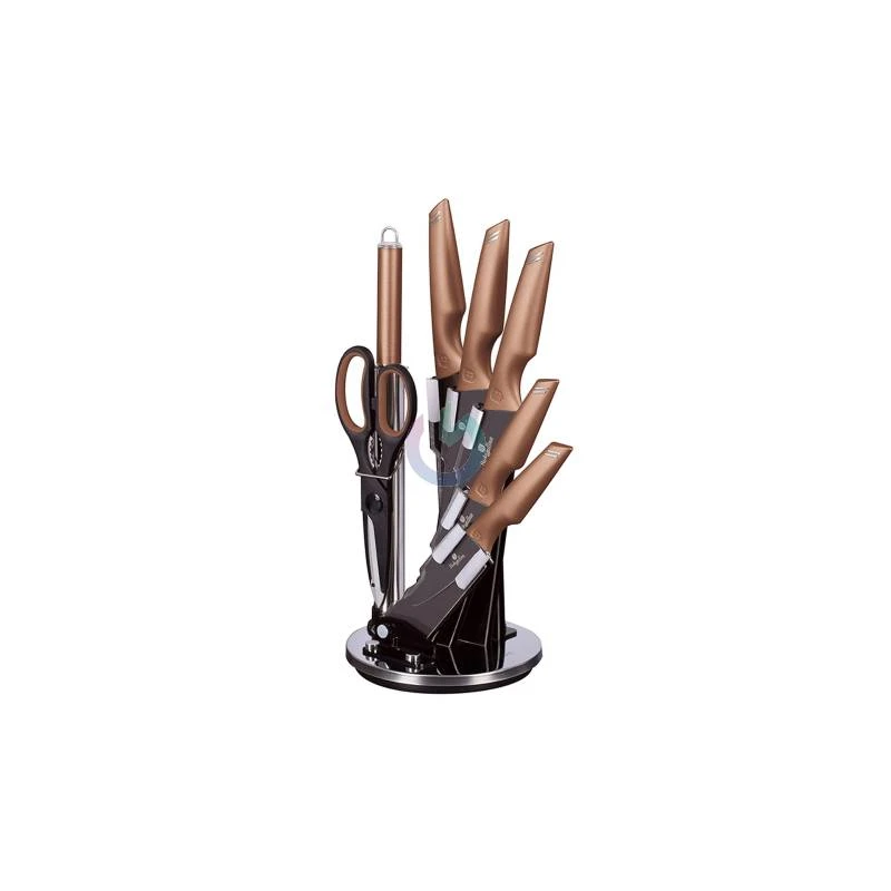 Berlinger Haus Knife Set Rose Gold Color, 8 Pieces - Berlinger Haus