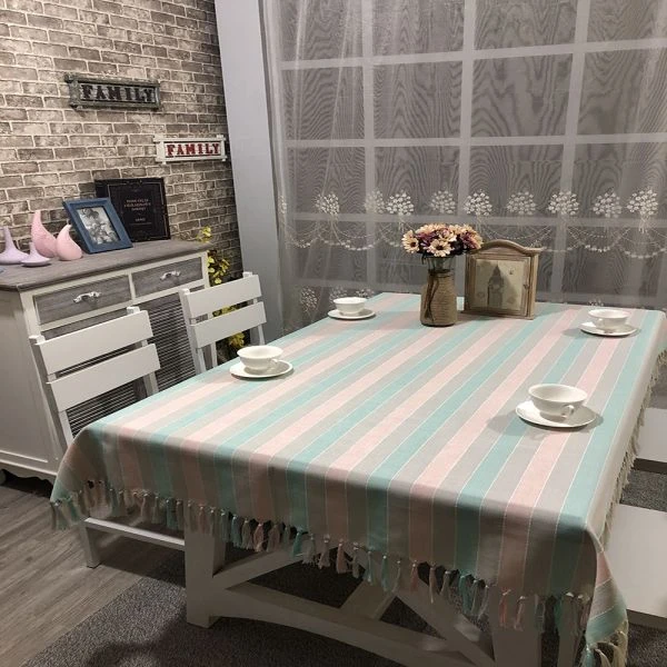 ARMN Odesa  Striped Tablecloth Color Pink 135 X 250 Cm - Armn