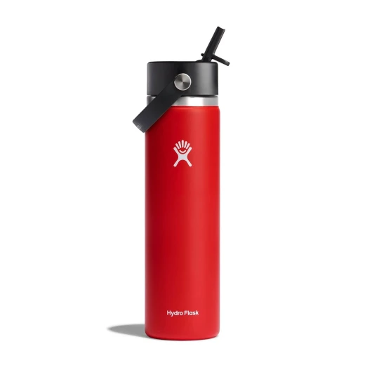 Hydro Flask 24 oz Water Bottle with Straw, Wide Mouth, Goji Color Hydro Flask 24 oz Water Bottle with Straw, Wide Mouth, Goji Color