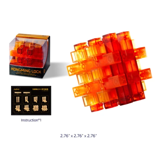 Mideer Neon Space Kongming Lock, Red Color - MIDEER - Image 2