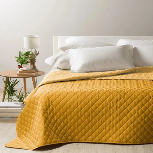 Caleffi Mix Kingsize Bedspread, Yellow Color Caleffi Mix Kingsize Bedspread, Yellow Color