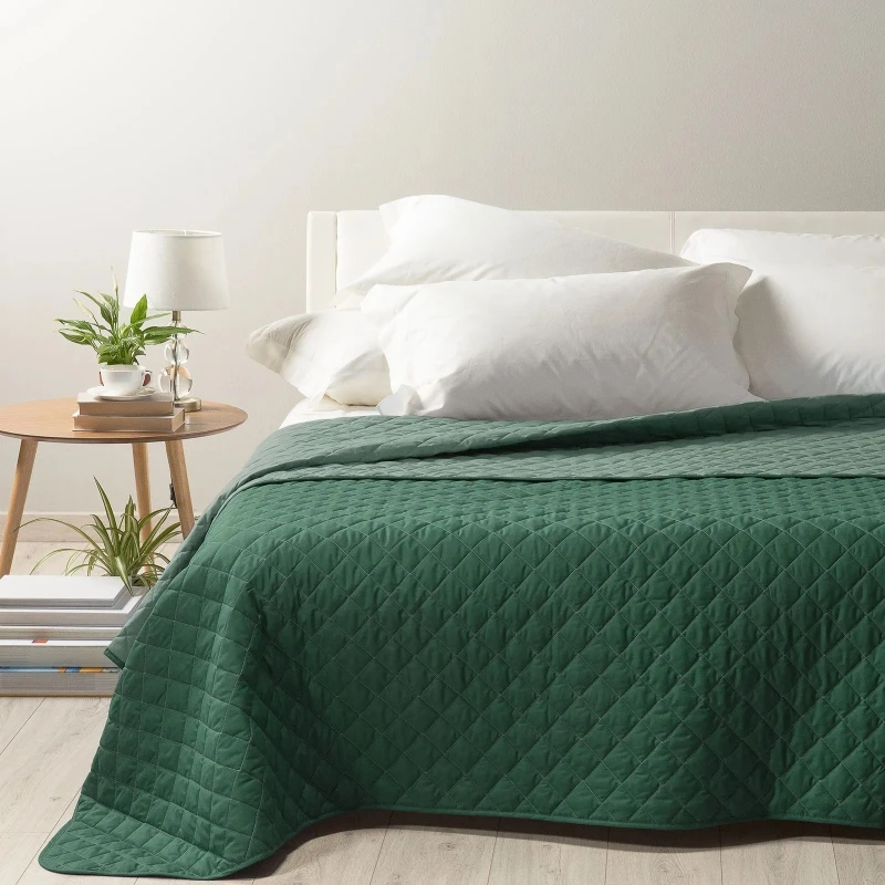 Caleffi Mix Kingsize Bedspread, Dark Green Color