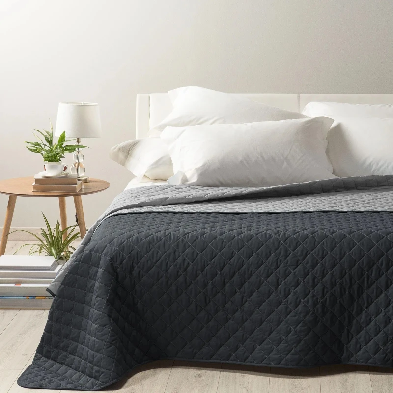 Caleffi Mix Kingsize Bedspread, Anthracite Color