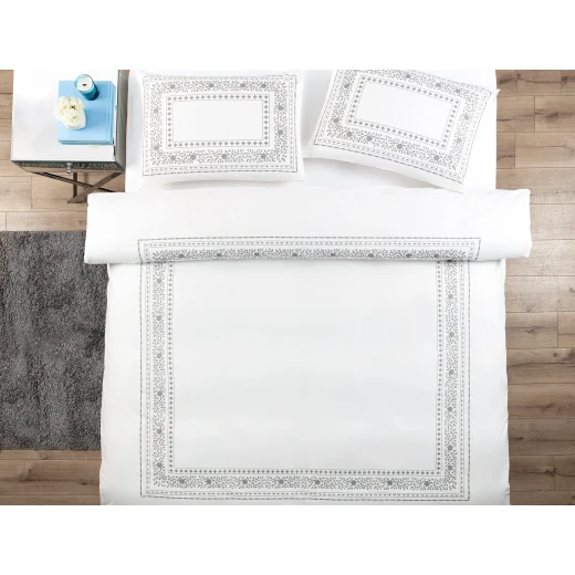 طقم غطاء لحاف ، لون رمادي ، حجم مفرد من مدام كوكو طقم غطاء لحاف ، لون رمادي ، حجم مفرد من مدام كوكو