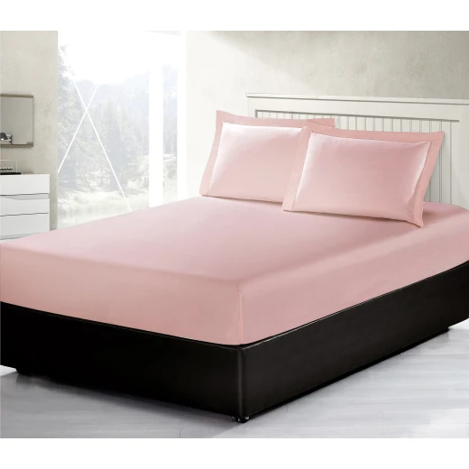 ARMN Vero Italy Fitted Sheet Set, Powder Pink, Single Size, 2-Piece ARMN Vero Italy Fitted Sheet Set, Powder Pink, Single Size, 2-Piece