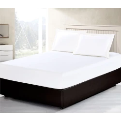 ARMN Vero Italy Fitted Sheet Set, Plain White, Single Size, 2-Piece