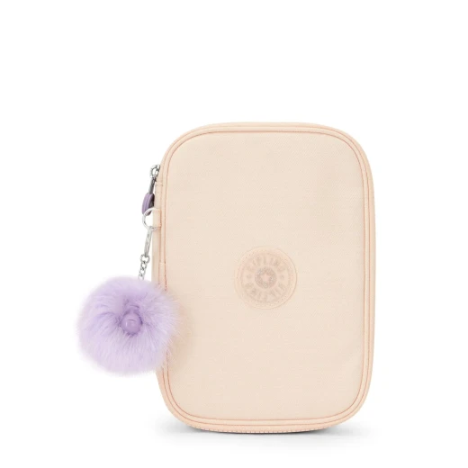 Kipling-100 Pens-Large Pencase Beige Kipling-100 Pens-Large Pencase Beige