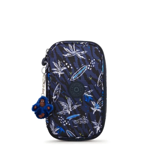 Kipling-50 Pens-Medium Pencase Surf Sea Print Kipling-50 Pens-Medium Pencase Surf Sea Print
