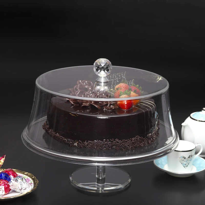 حامل كيك اكريليك دائري مع غطاء، 25 سم من فاج - فيغ