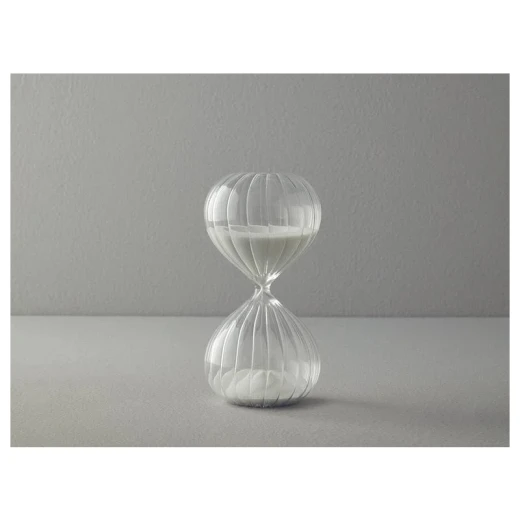 ساعة رملية 45 دقيقة لون أبيض, حجم 10×10×20 سم من انجلش هوم ساعة رملية 45 دقيقة لون أبيض, حجم 10×10×20 سم من انجلش هوم