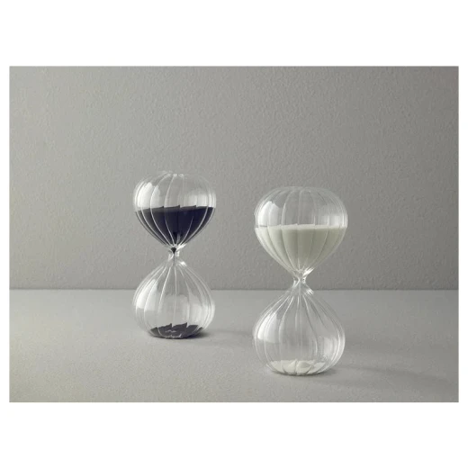 ساعة رملية 45 دقيقة لون أبيض, حجم 10×10×20 سم من انجلش هوم - انجلش هوم - Image 3