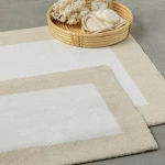 طقم دعاسة حمام تيترا قطن بيج - إكرو 60*90+40*60 من انجليش هوم - انجلش هوم