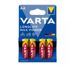 بطاريات Varta 4706 Alkaline Max Tech AA ، 4 عبوات (أزرق / أحمر) - فارتا