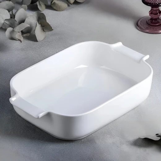طبق خبز بمقابض  - أبيض 28.5×18 سم  من ويلماكس - ويلماكس - Image 2