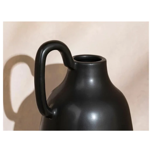 مزهرية، لون أسود، حجم  12×12×24 سم من انجلش هوم - انجلش هوم - Image 2