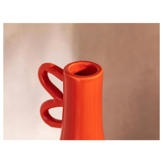 مزهرية، لون أحمر، حجم  10×10×20 سم من انجلش هوم - انجلش هوم - Image 2