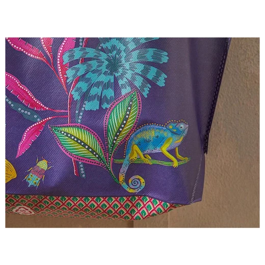 حقيبة على شكل أزهار، لون بنفسجي، 54.5×38 سم من انجلش هوم - انجلش هوم - Image 2