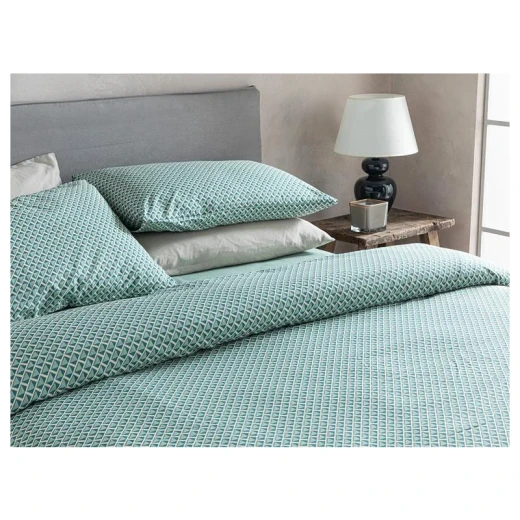 طقم غطاء لحاف مجوز، أخضر، 200×220 سم, 4 قطع من انجلش هوم - انجلش هوم - Image 3