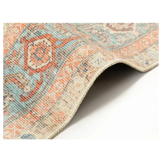 سجادة لون تركواز وبرتقالي, حجم 80×300 سم من انجلش هوم - انجلش هوم - Image 3