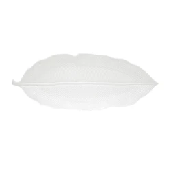 Easy Life Madagascar Tropical Leaf Serving Platter in Box - White  47*19cm