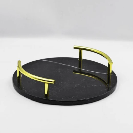 صينية رخامية دائرية كاريرا - أسود 25 سم    من ارمان - ارمن - Image 2