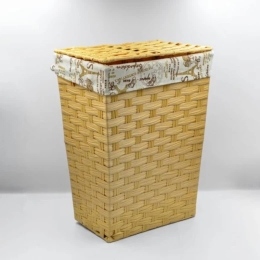 سلة غسيل صغيرة مستطيلة الشكل من ويكر - بيج من ارمان سلة غسيل صغيرة مستطيلة الشكل من ويكر - بيج من ارمان