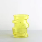مزهرية زجاجية على شكل دوائر شربات - أصفر من ارمان - ارمن