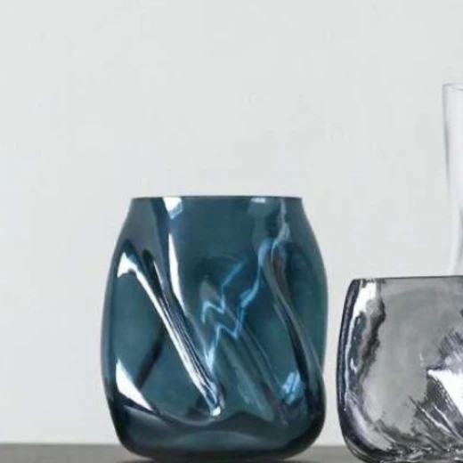 فازة زجاج شربات - أزرق 25*15 سم من ارمان - ارمن - Image 2