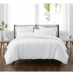 Cannon Bed Duvet Cover Plain Twin White 3pcs Set - Cannon