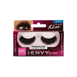 Kiss Kpe 38 Human Hair Eyelashes Natural Look Contact Lens Wearers Black Makeup Essentials
