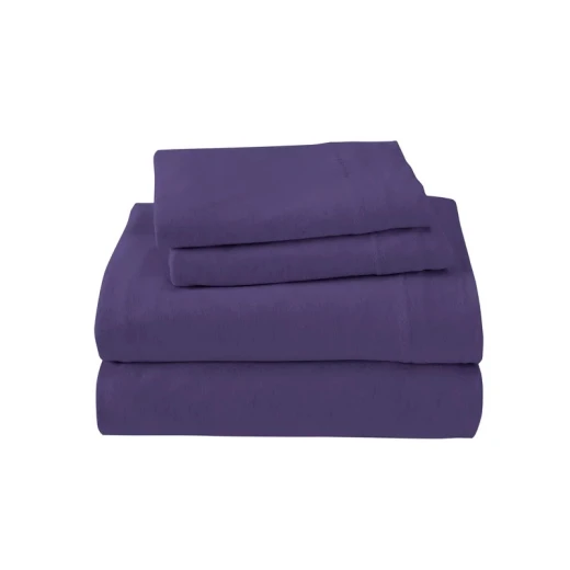 Royale bed sheet plain purple king 3pcs set Royale bed sheet plain purple king 3pcs set