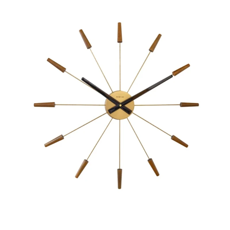 Nextime wall clock plug inn walnut - Nextime