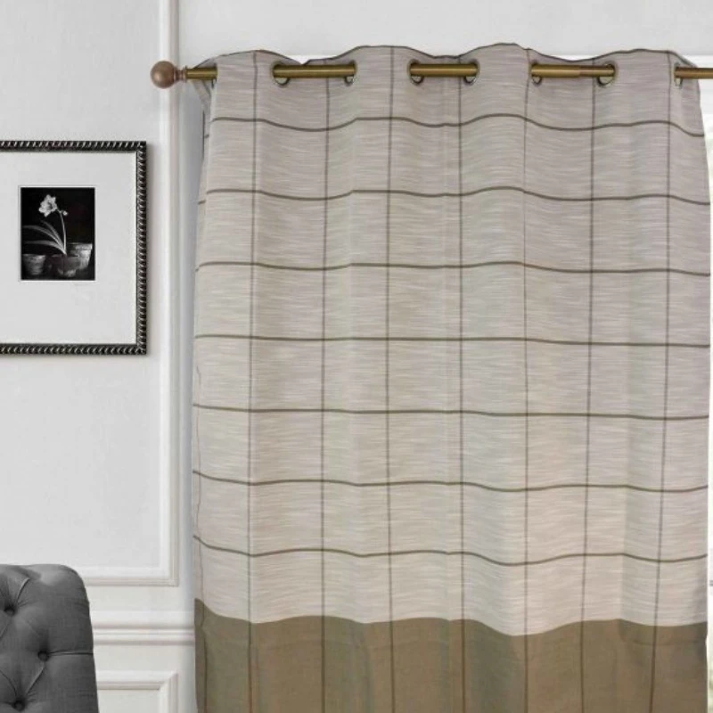 ARMN Eclipse Striped Single Curtain - Gray & White  140 * 265 - Armn
