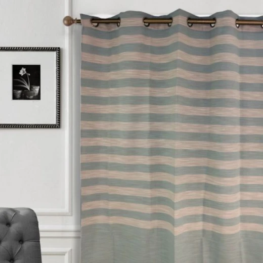 ARMN Eclipse Striped Single Curtain - Blue & White 140 * 265