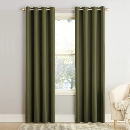 ARMN Eclipse Single Curtain - Green 140 * 265 ARMN Eclipse Single Curtain - Green 140 * 265