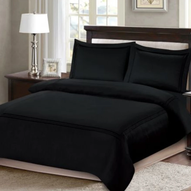 ARMN Nature soft King size Duvet Cover Set - Black  4-Piece - Armn