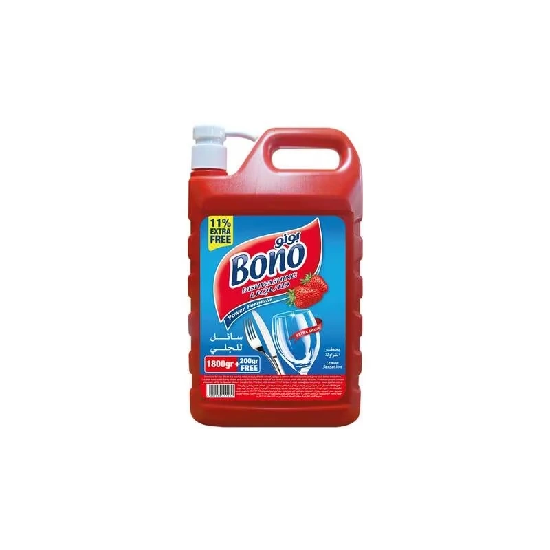 Bono Dishwashing Liquid Strawberry Flavor 1.8 Liter - Bono