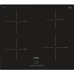 Bosch Serie 4 60cm Induction Cooktop in Black: Experience Precise Cooking with This Sleek Surface Mount. Enjoy Powerful and Efficient Heating for Perfect Results Every Time. Easy to Clean and Modern Design.