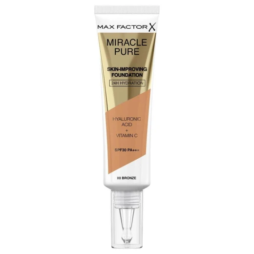 Max Factor Miracle Pure Radiant Finish Foundation SPF 30 Bronze Makeup 30ml Max Factor Miracle Pure Radiant Finish Foundation SPF 30 Bronze Makeup 30ml