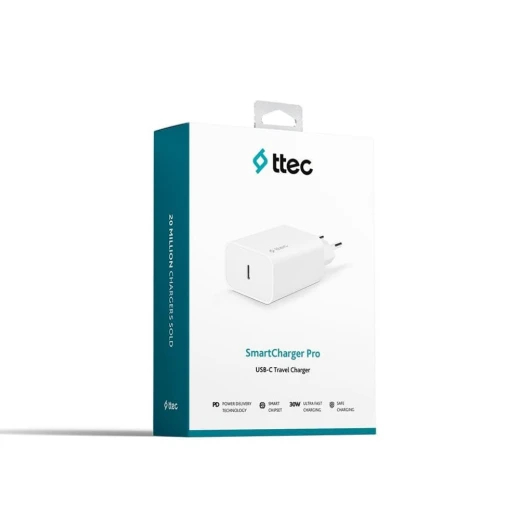 ttec SmartCharger Duo PD Travel Charger USB-C+USB-A 30W White - TTEC - Image 4