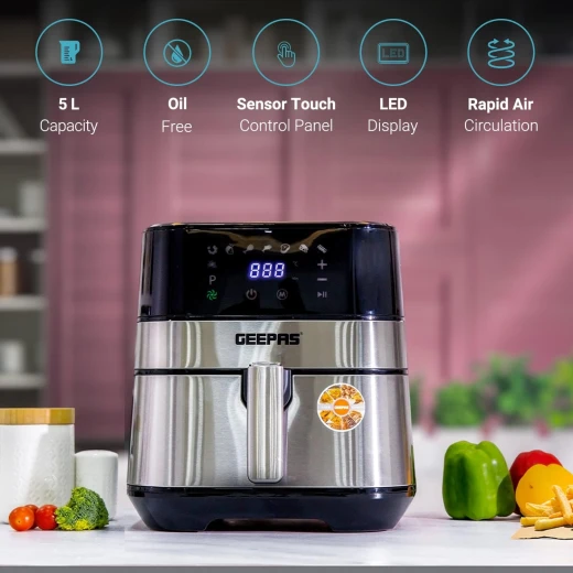Geepas digital air fryer 5L 1700 watt - GEEPAS - Image 7