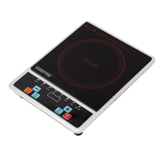 جهاز طهي بالأشعة تحت الحمراء الرقمي جييباس GIC33013 - عنصر تسخين سيراميك 2000 واط، تحكم باللمس، شاشة LED - جهاز مطبخ عصري وفعال للطهي السريع والتنظيف السهل - جيباس - Image 2