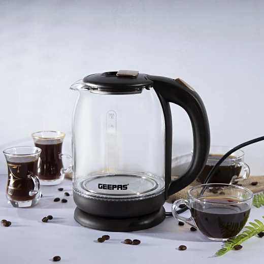 غلاية كهربائية زجاجية 1.8 لتر 1500 واط جيباس - جيباس - Image 4