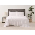 Cannon bed sheet plain king white 3pcs set - Cannon