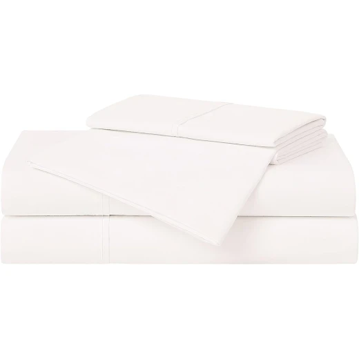Cannon bed sheet plain king white 3pcs set - Cannon - Image 2