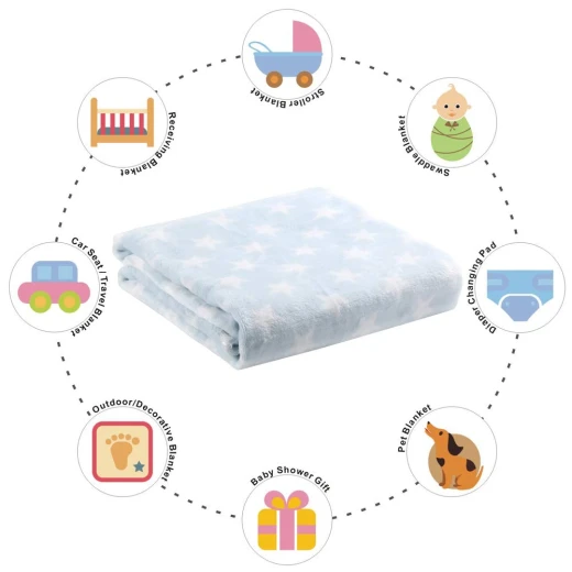 Nova blanket with hippo toy mint 75x100cm single - Nova Home - Image 4