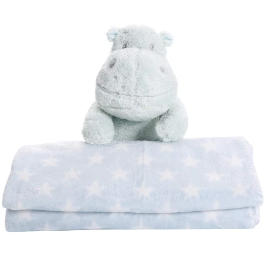 Nova blanket with hippo toy mint 75x100cm single - Nova Home - Image 2