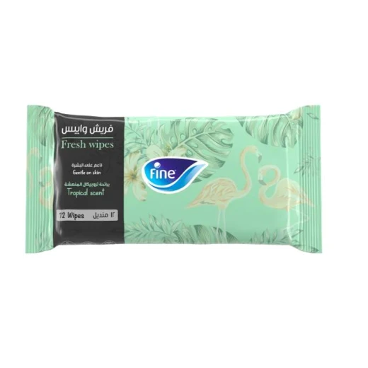 Fine fresh wet wipes pocket tropical 12 sheet Fine fresh wet wipes pocket tropical 12 sheet